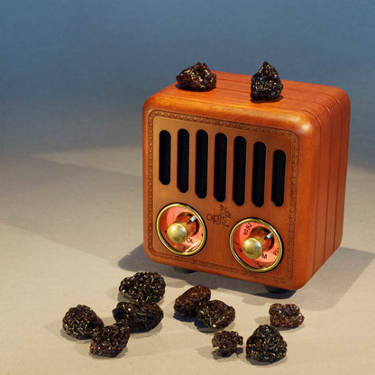 Opis Radio 2 & 3  – Kleiner Hölzerner Retro Bluetooth Lautsprecher und UHF-Radio