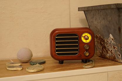 Opis Radio 2 & 3  – Kleiner Hölzerner Retro Bluetooth Lautsprecher und UHF-Radio