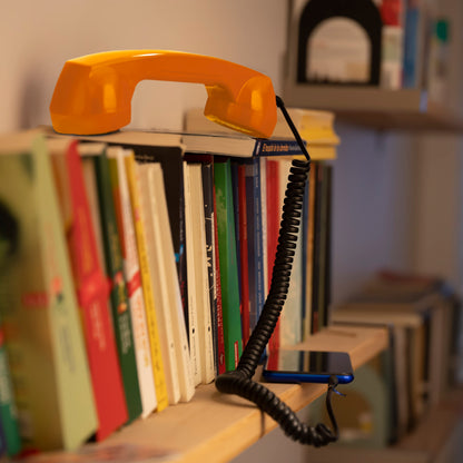 Opis 60s micro mobile phone handset, retro handset for smartphones, iPhone, Samsung, Huawei, etc.