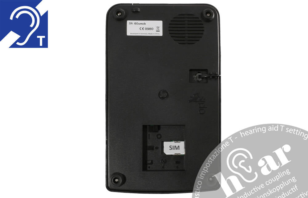 Opis 60s mobile hEar Seniorentelefon mit GSM / Seniorenhandy / Schwerhörigentelefon
