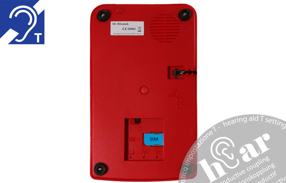 Opis 60s mobile hEar Seniorentelefon mit GSM / Seniorenhandy / Schwerhörigentelefon