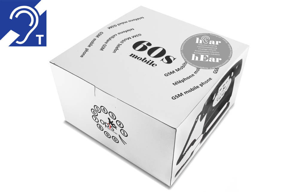 Opis 60s mobile hEar Seniorentelefon mit GSM / Seniorenhandy / Schwerhörigentelefon